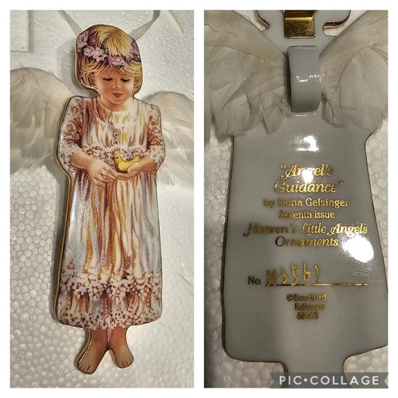 "Heavens Little Angels" Ornament Collection. Set of 3 ceramic, flat a... - Picture 8 of 9